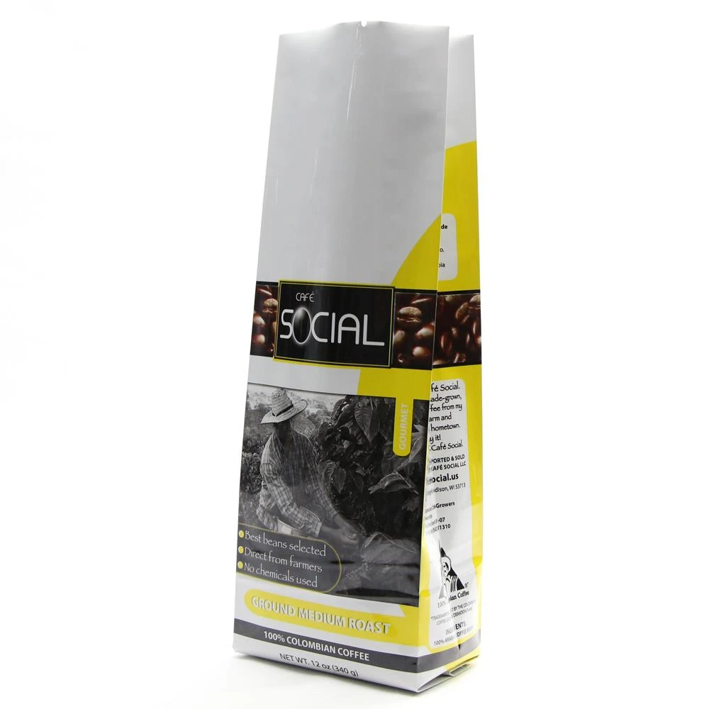 알루미늄 호 일 사이드 거싯 커피 포장 가방 Aluminum Foil Side Gusset Coffee Packaging Bag
