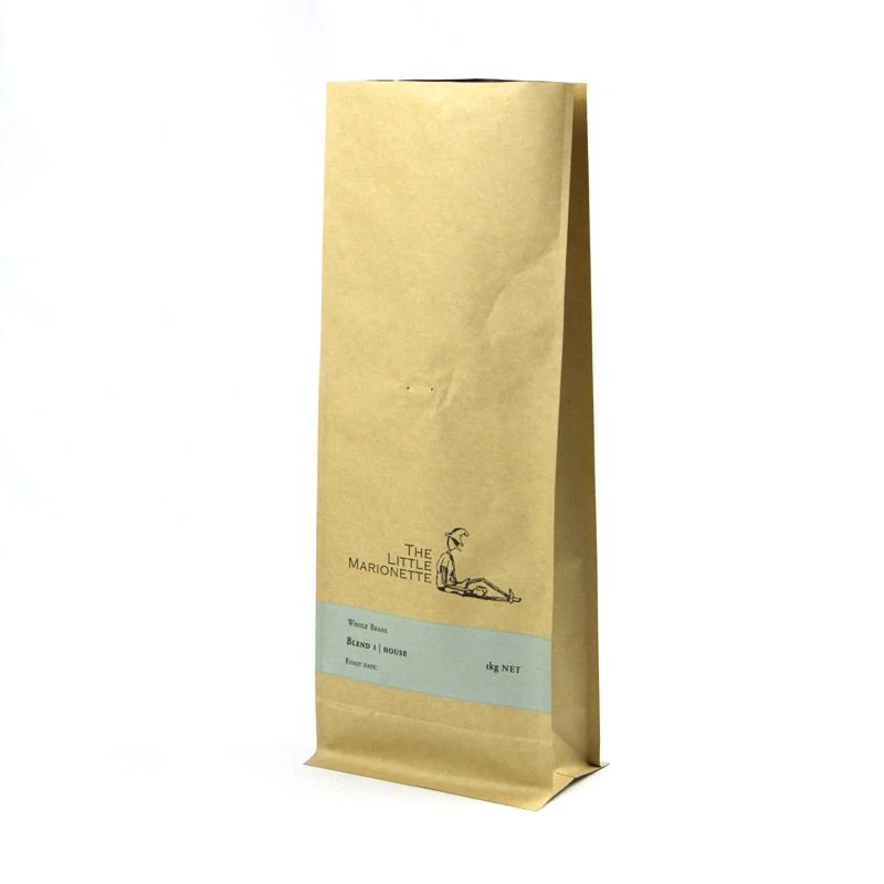 크래프트 종이 알루미늄 호일 백 밸브 8 개 측면 밀봉 Kraft Paper Aluminium Foil Bag With Valve 8 Side Sealed