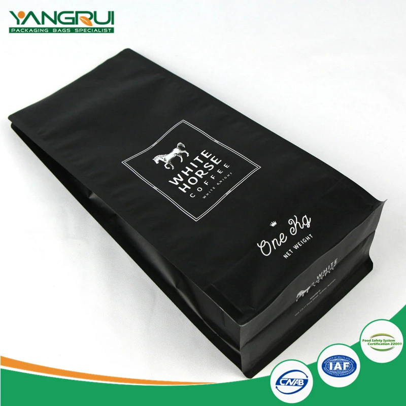알루미늄 호일 커피 백 8 밸브 사이드 씰 Aluminium Foil Coffee Bag With Valve 8 Side Sealed