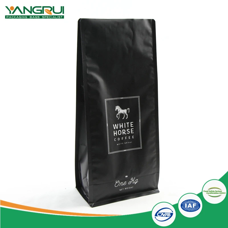 알루미늄 호일 커피 백 8 밸브 사이드 씰 Aluminium Foil Coffee Bag With Valve 8 Side Sealed