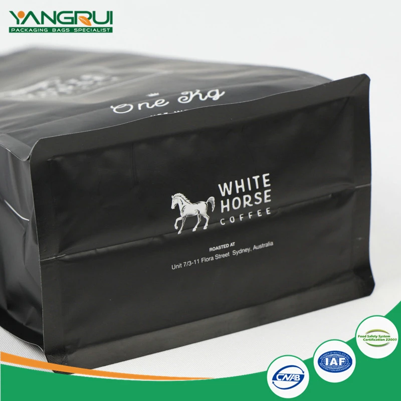 알루미늄 호일 커피 백 8 밸브 사이드 씰 Aluminium Foil Coffee Bag With Valve 8 Side Sealed