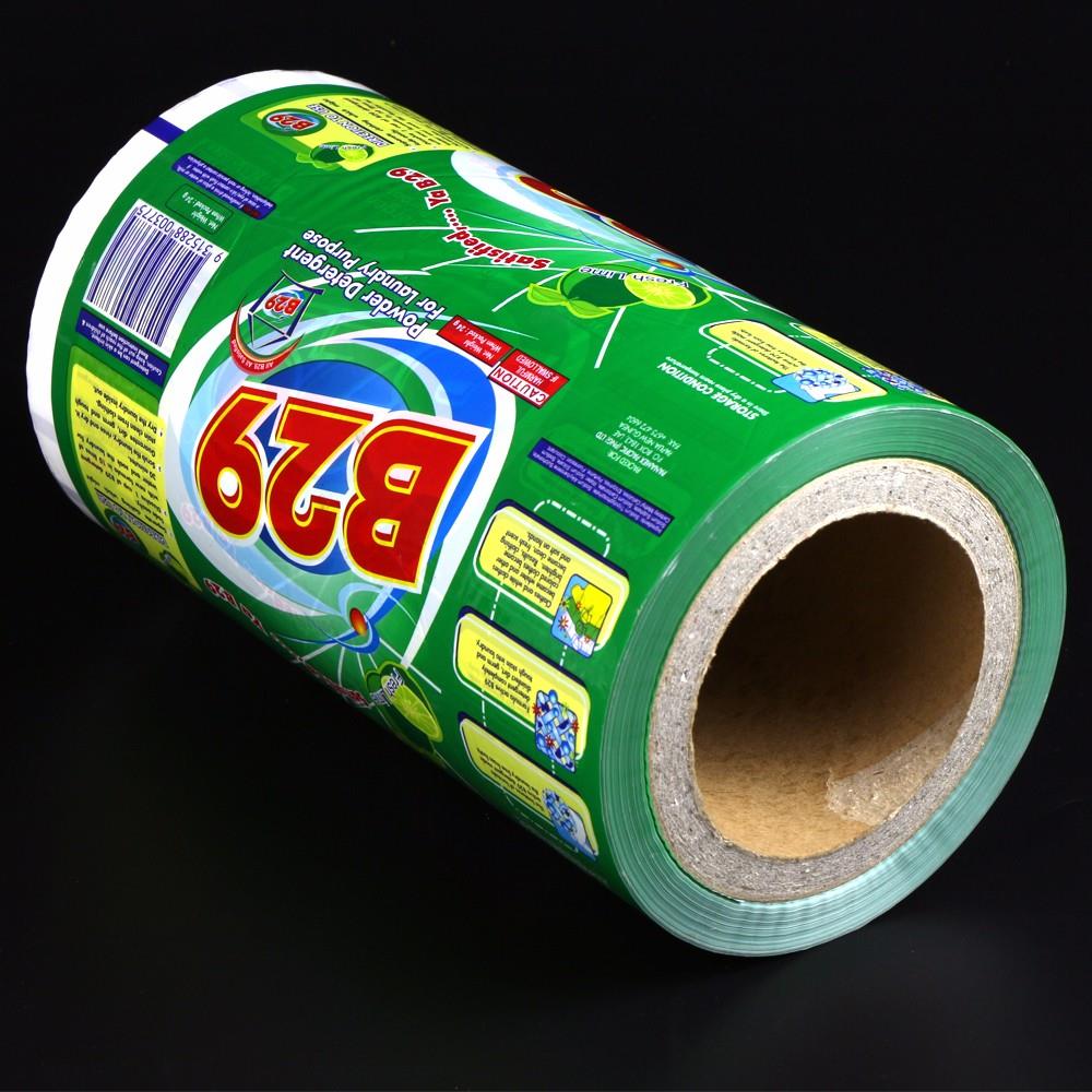 Multi-color printing washing powder packaging film