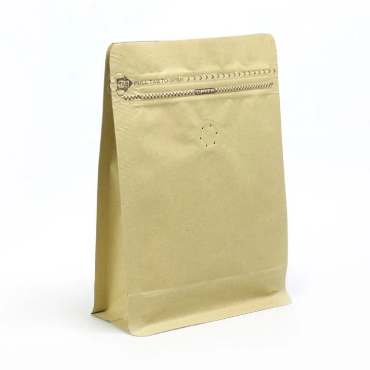 500G Flat Bottom Coffee Bean Packaging Bags With Valve