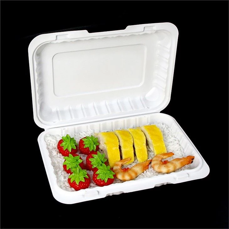 6x9inch 친환경 식품 용기로 이동 전자 레인지 블랙 블랙 일회용 식사 케이터링 플라스틱 도시락 식품 용기