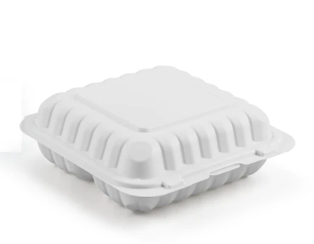 8 inch MFPP Food container with 3 Compartment