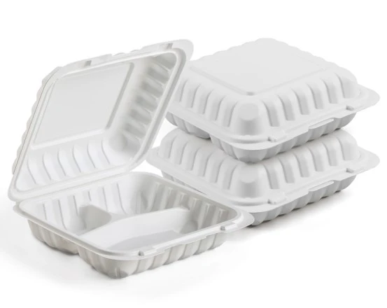 8 inch MFPP Food container with 3 Compartment